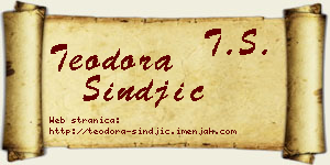 Teodora Sinđić vizit kartica